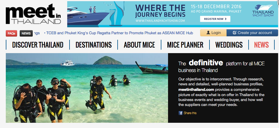 Nowy portal MICE promujący Tajlandię