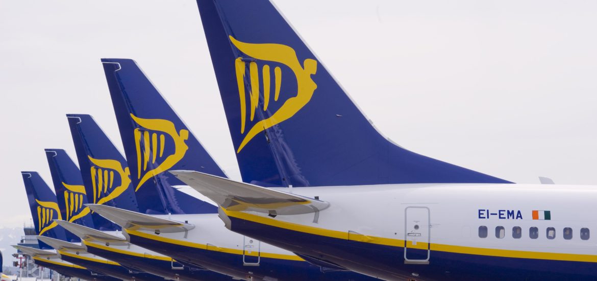 Ryanair odnotował wzrost o 15% w listopadzie